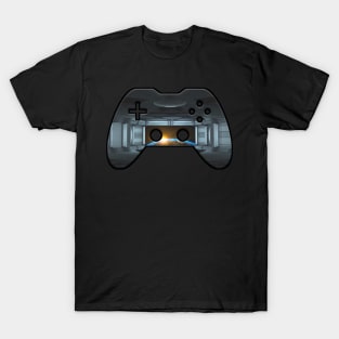 Futuristic Starship - Gaming Gamer Abstract - Gamepad Controller - Video Game Lover - Graphic Background T-Shirt